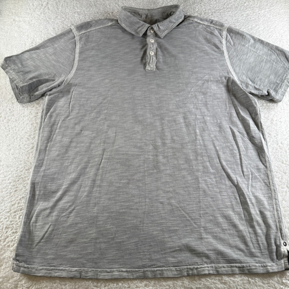 Tommy Bahama Mens Polo Shirt‎ Size Large Pima Gray Performance Short Sleeve